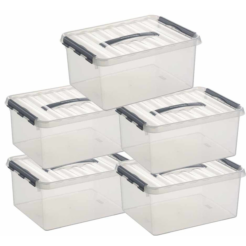 10x Opberg box/opbergdoos 15 liter 40 cm -