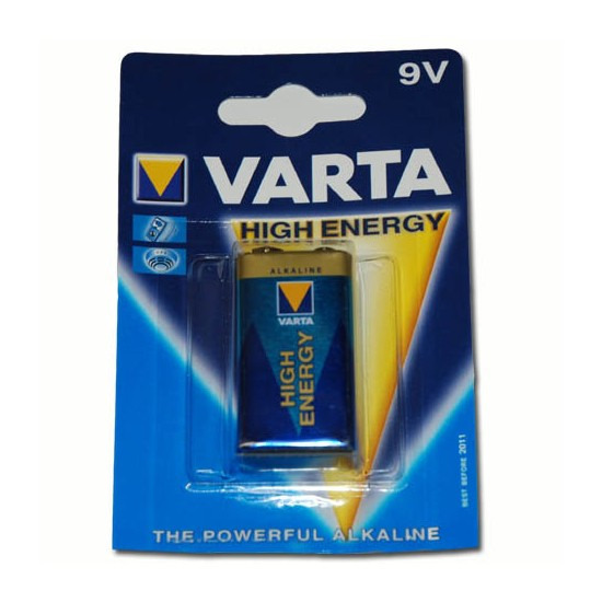 6x Varta batterij 9 volt blok -