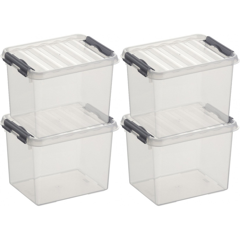 5x Opberg boxen/opbergdozen 3 liter 20 cm kunststof -