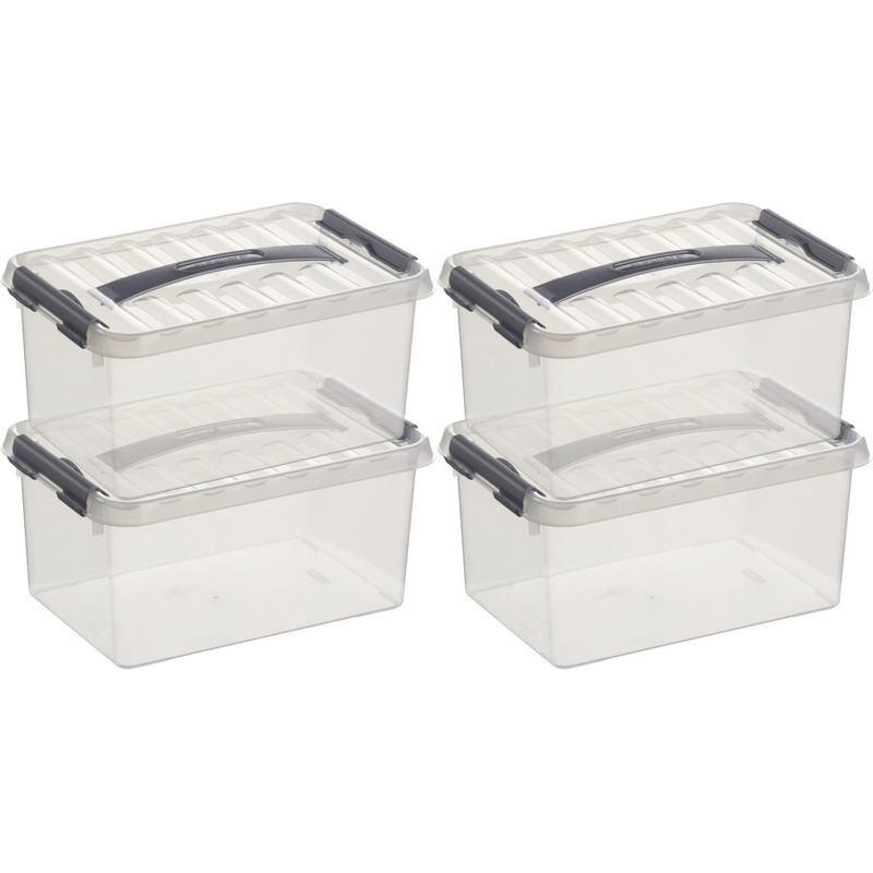 10x Opberg boxen/opbergdozen 6 liter 30 cm kunststof -