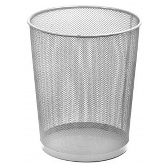 2x Metalen prullenmand/prullenbak zilver 34 cm -