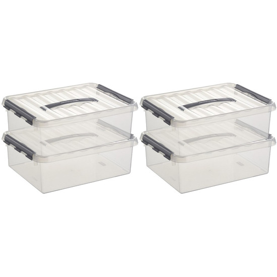 10x Opberg boxen/opbergdozen 10 liter 40 x 30 x 11 cm kunststof -