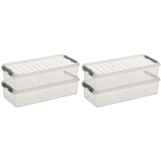 8x Opberg boxen/opbergdozen 6,5 liter 48 x 19 x 10 cm kunststof -