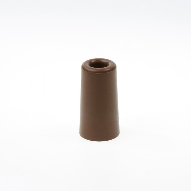 2x Deurbuffer / deurstopper terracotta bruin rubber 75 x 40 mm -