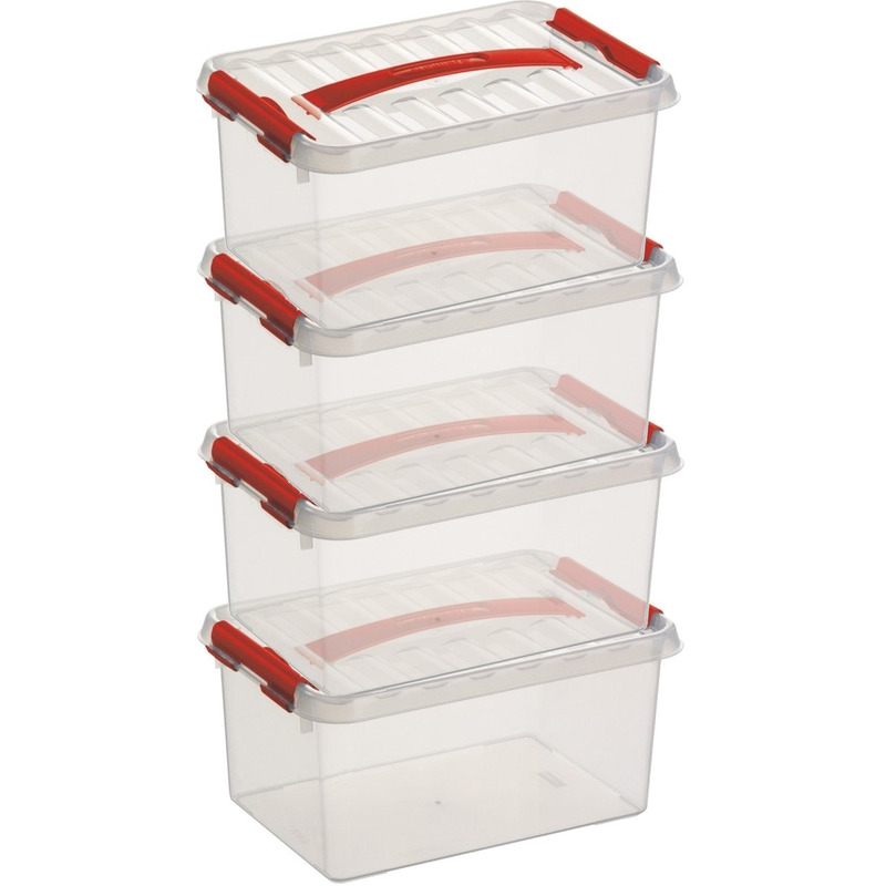 10x Opberg boxen/opbergdozen 6 liter 30 x 20 x 14 cm kunststof -