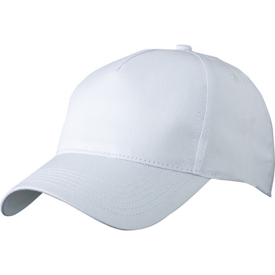 2x stuks 5-panel baseball petjes /caps in de kleur wit -