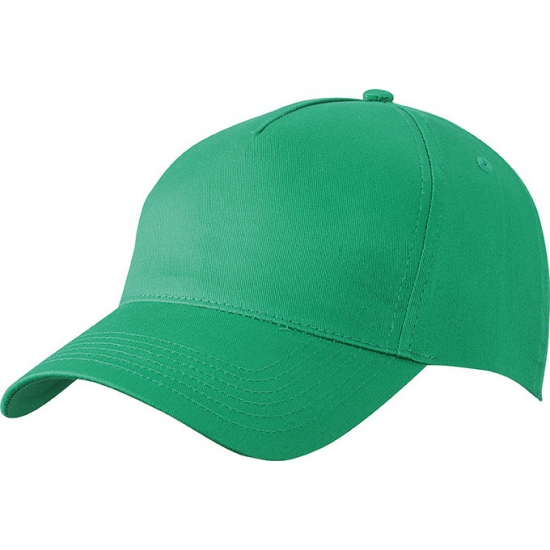10x stuks 5-panel baseball petjes /caps in de kleur groen -