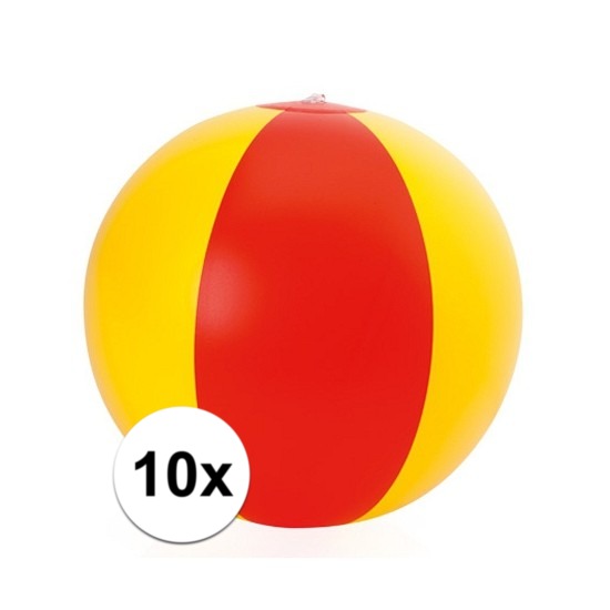 10x Opblaasbare Spanje strandbal -
