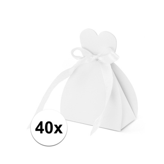 40x Bruiloft kado doosjes bruid -