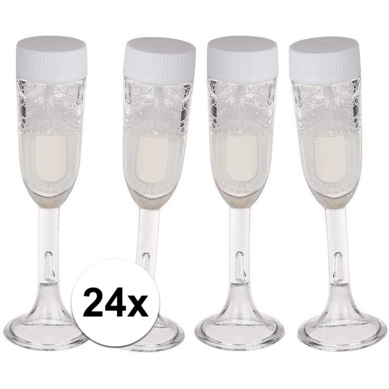 24x Bellenblaas champagne glas -