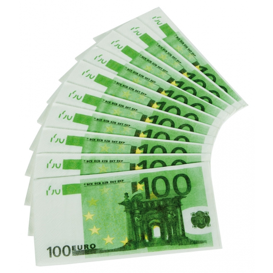 20x 100 Euro servetten -