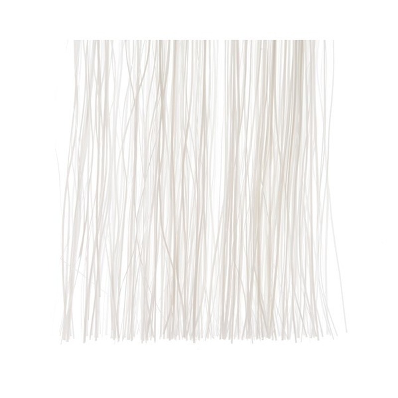 Decoris kerstboom folie slieren - 2x - tinsel - wit - 50 cm - kerstboomversiering -