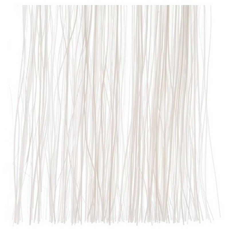 Decoris kerstboom folie slieren - 3x - tinsel - wit - 50 cm - kerstboomversiering -