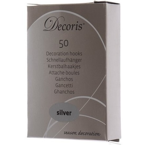 Kerstbalhaakjes - 100x st - zilver - 3,5 cm - ophanghaakjes - kerstboom -