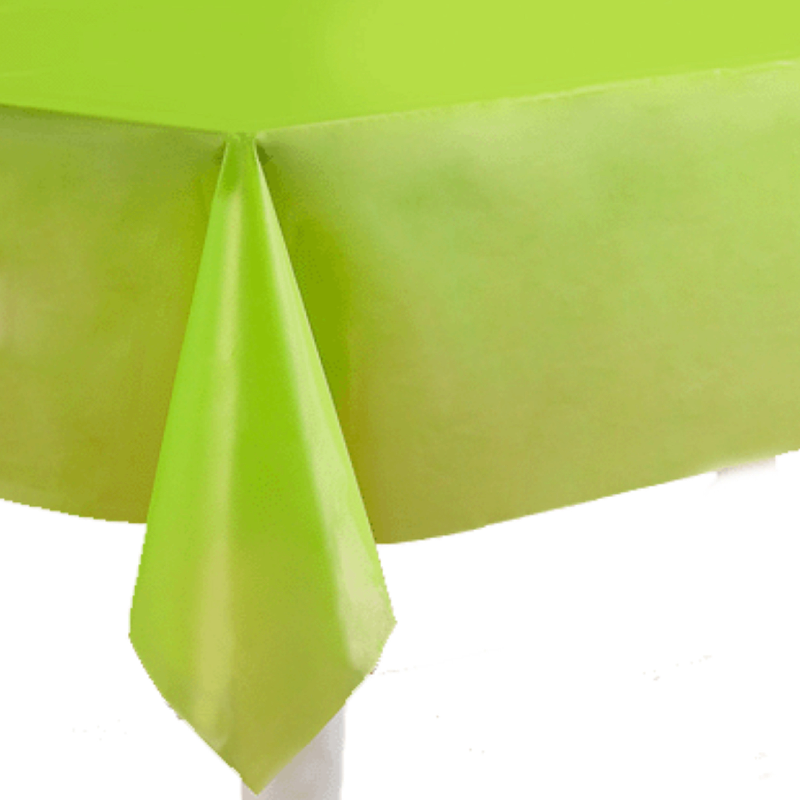 Verjaardag party tafelkleed - 2x - papier - limegroen - 137 x 274 cm - met waterafstotende finish -