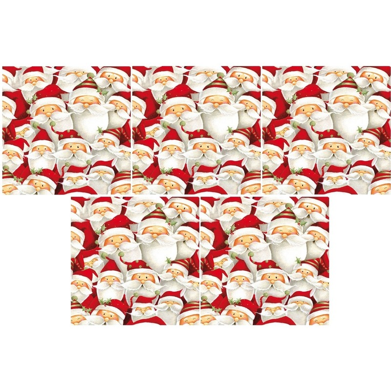 100x Kerstman servetten 33 x 33 cm -