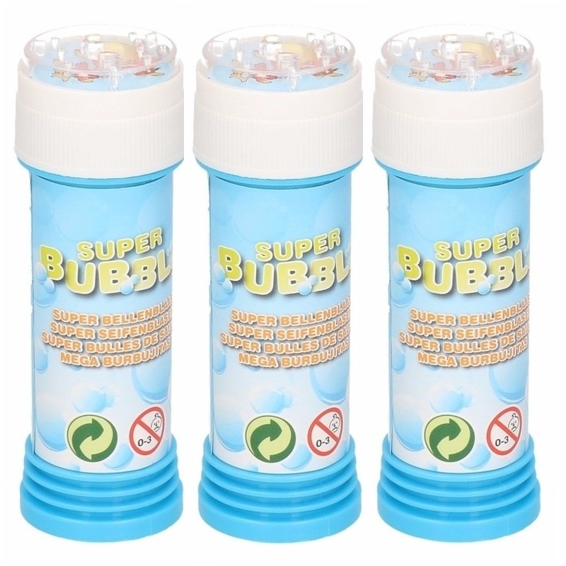 3x Flesjes/busjes bellenblaas 50 ml -