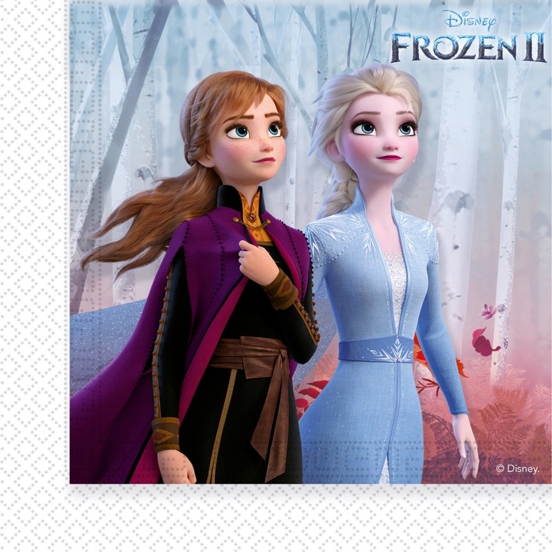 40x Disney Frozen 2 themafeest servetten 33 x 33 cm papier -