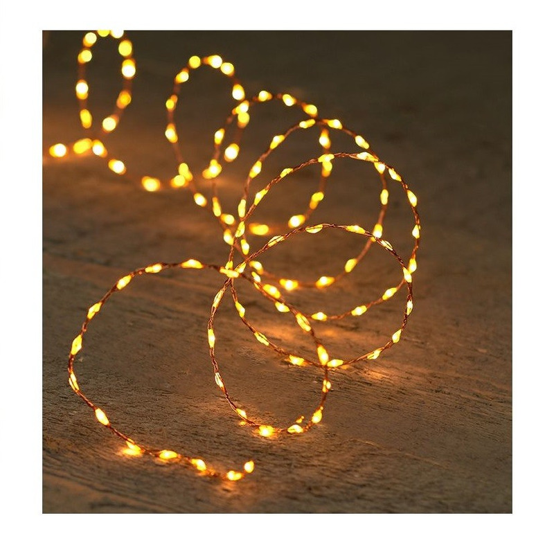 2x Koperen draadverlichting met timer 330 LED lampjes 5 meter -