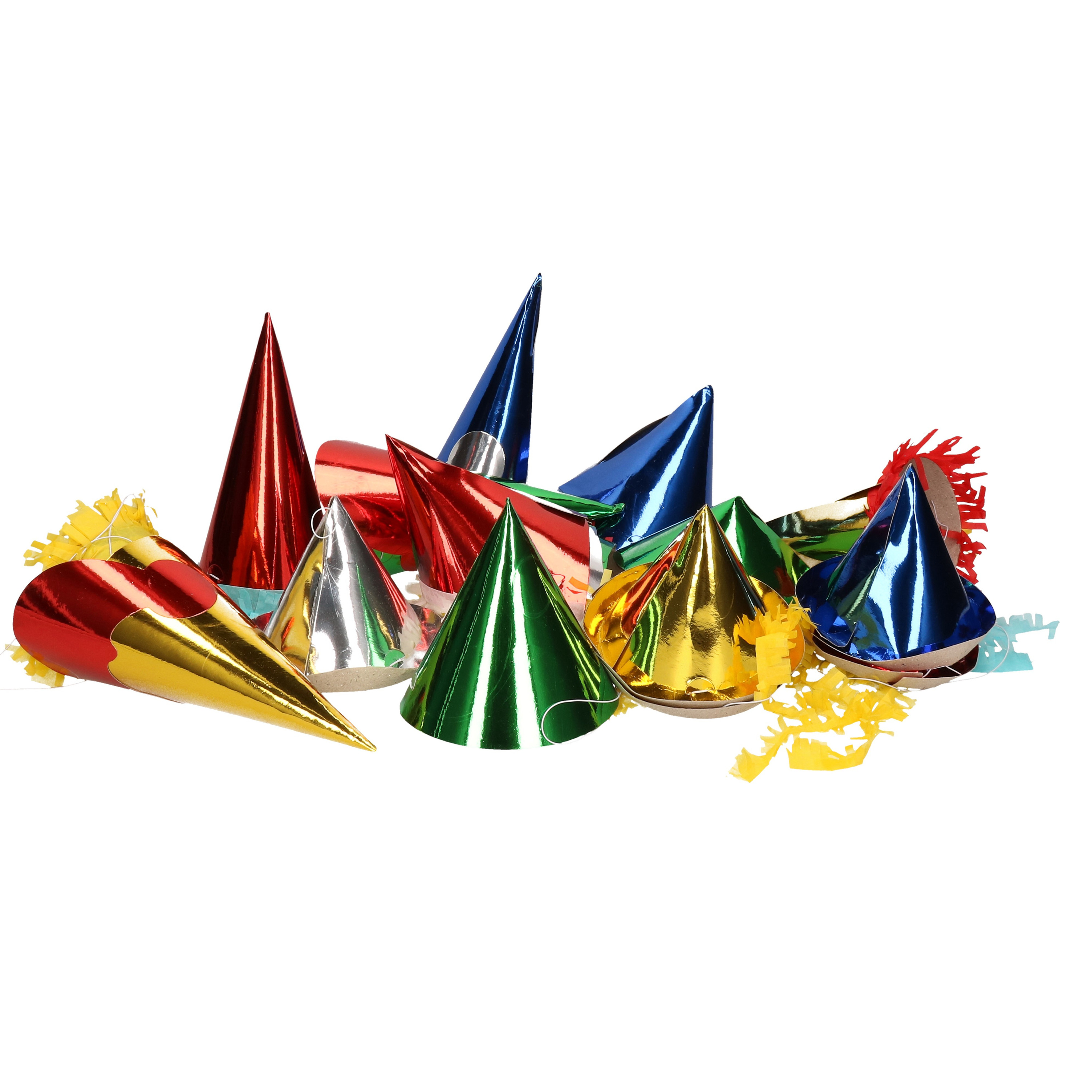 Papieren feesthoedjes 8 stuks voor kids -