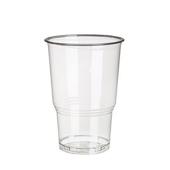 50x PLA transparante frisdrank/bier drinkbekers 250 ml -