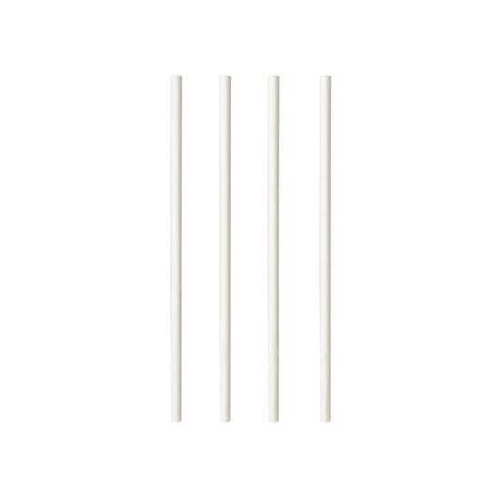 300x Duurzame papieren rietjes wit 20 cm -