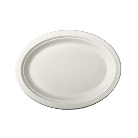 36x Witte suikerriet schaal 26 x 20 cm biologisch afbreekbaar -