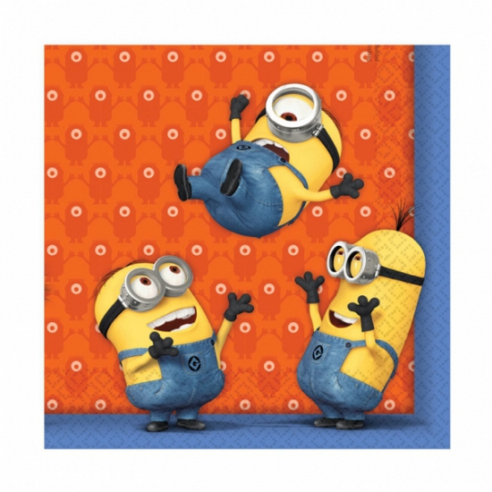 40x Minions thema servetten 33 x 33 cm -