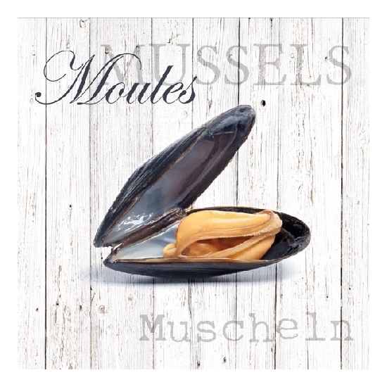 60x Mosselen servetten 33 x 33 cm -