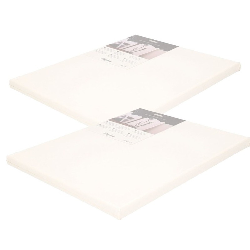 2x Handbespannen schildersdoeken 24 x 30 cm -