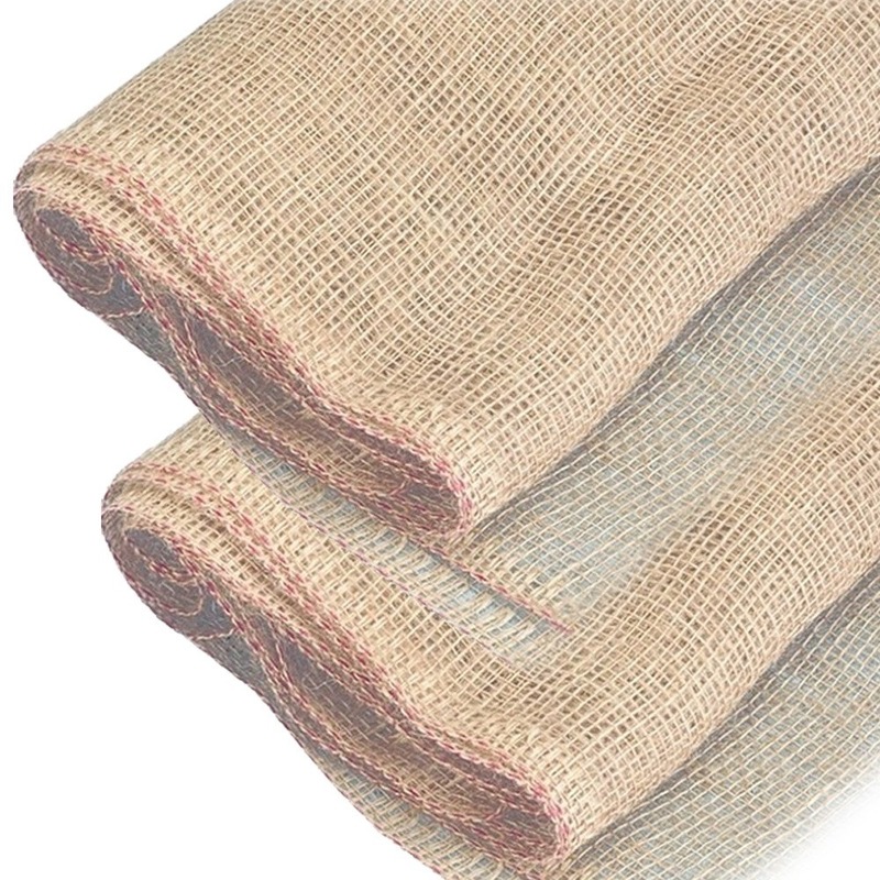 2x Jute doek/stof grof naturel 5 x 1 meter -