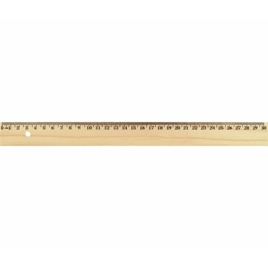 Set van 2x stuks houten liniaal 30 cm -