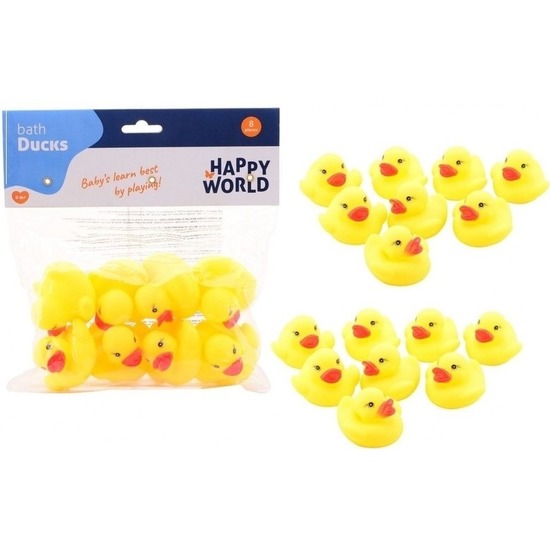24x Badeendjes geel 6 cm -