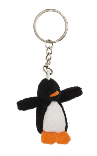 2x Pluche pinguin knuffel sleutelhangers 6 cm -