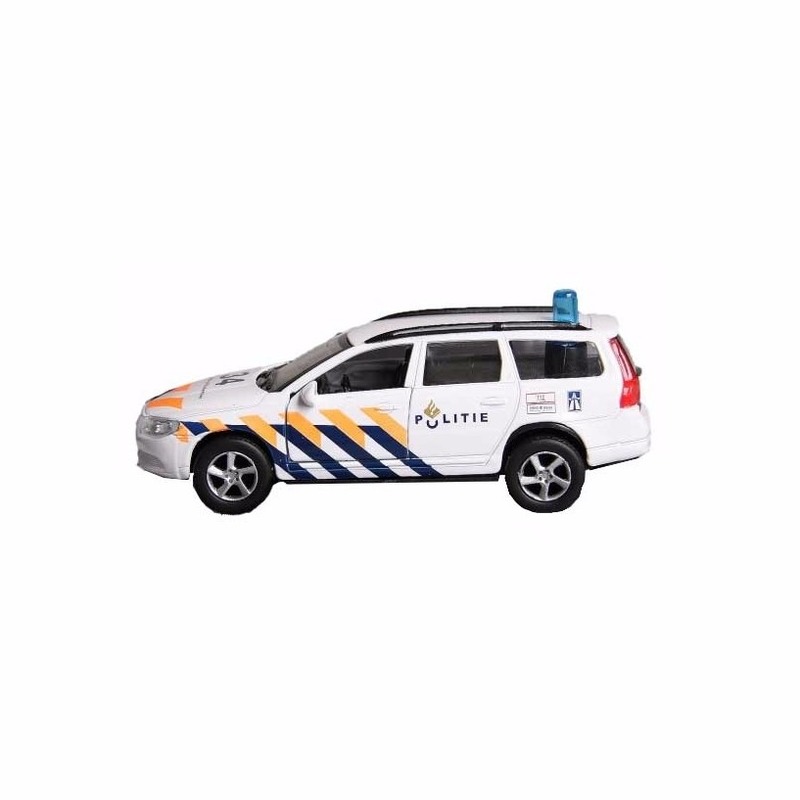 2x Politie speelgoed auto -