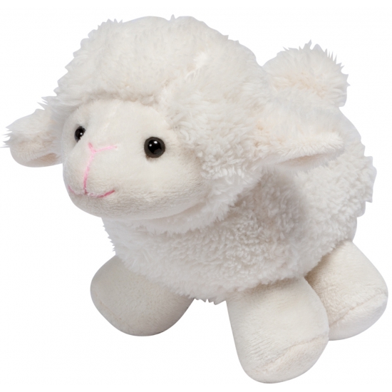 Set van 2x stuks pluche knuffels lammetje schaap 16 cm -