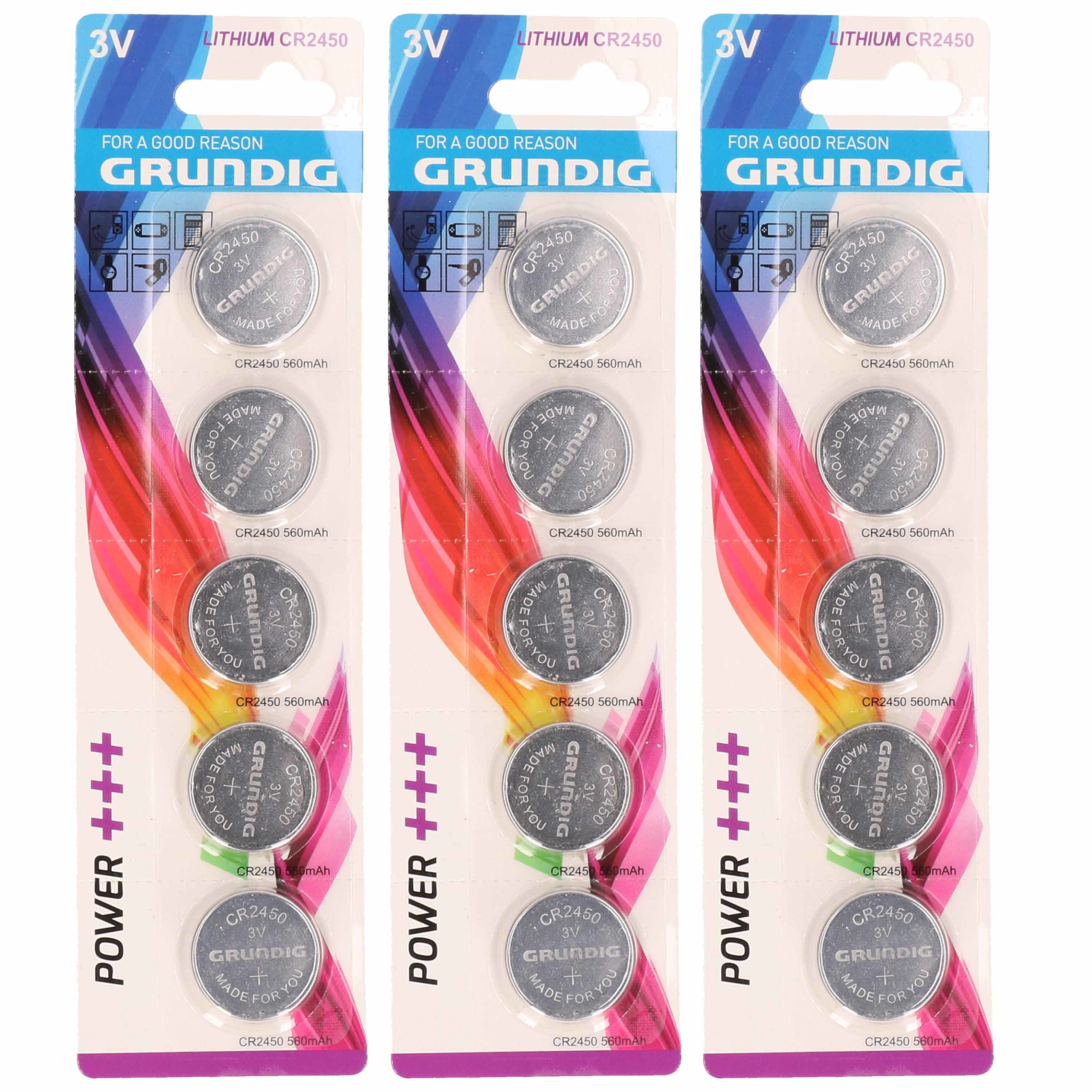 Knoopcel batterij 15 stuks CR2450 -