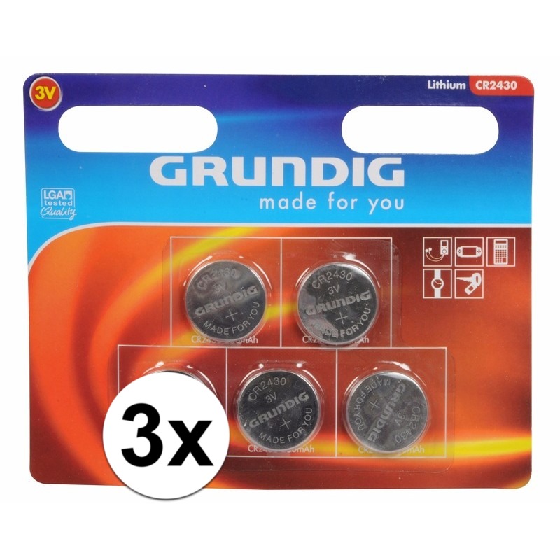 Knoopcel batterijen 15 stuks cr2430 3V -