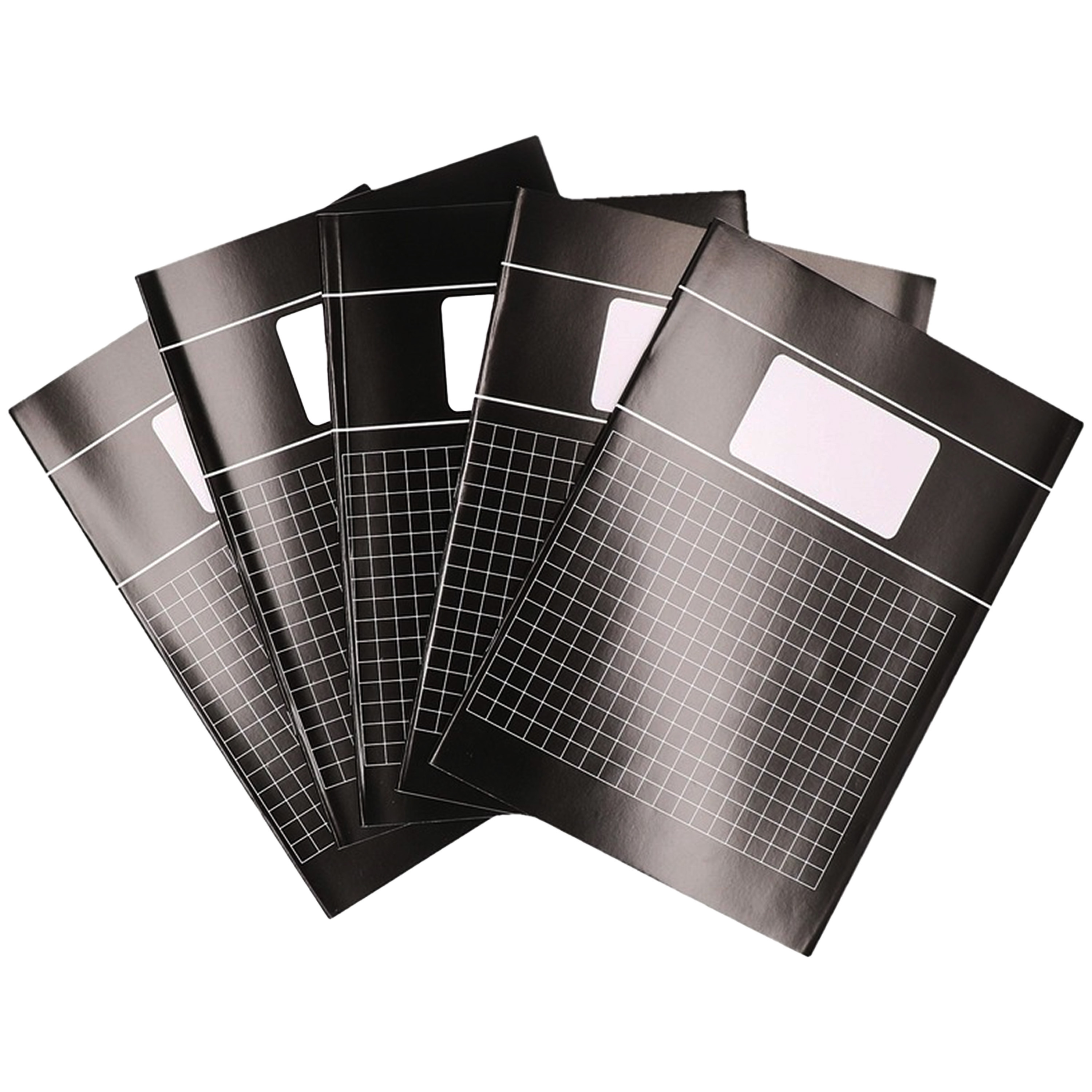 A4 ruitjes schriften pakket - 10 mm - 5x stuks - zwart -