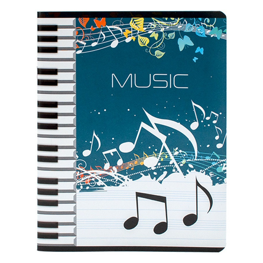 A5 muziekschrift met notenbalken - muziekles/muzieknoten - 36 bladzijden -