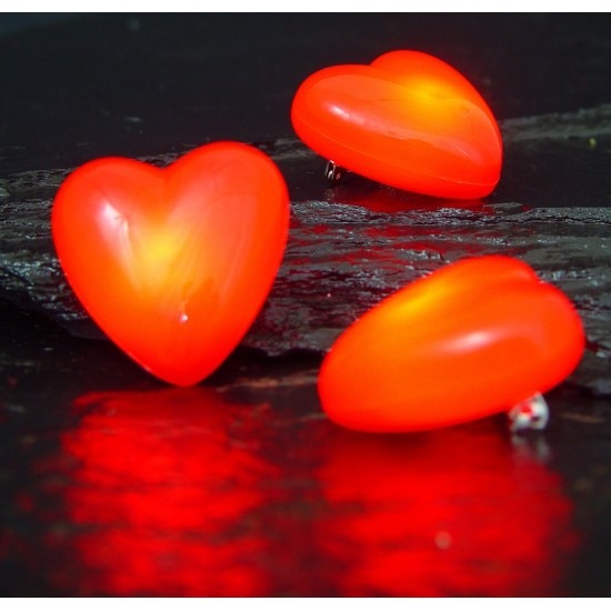 10 hartjes broches met knipperlicht -