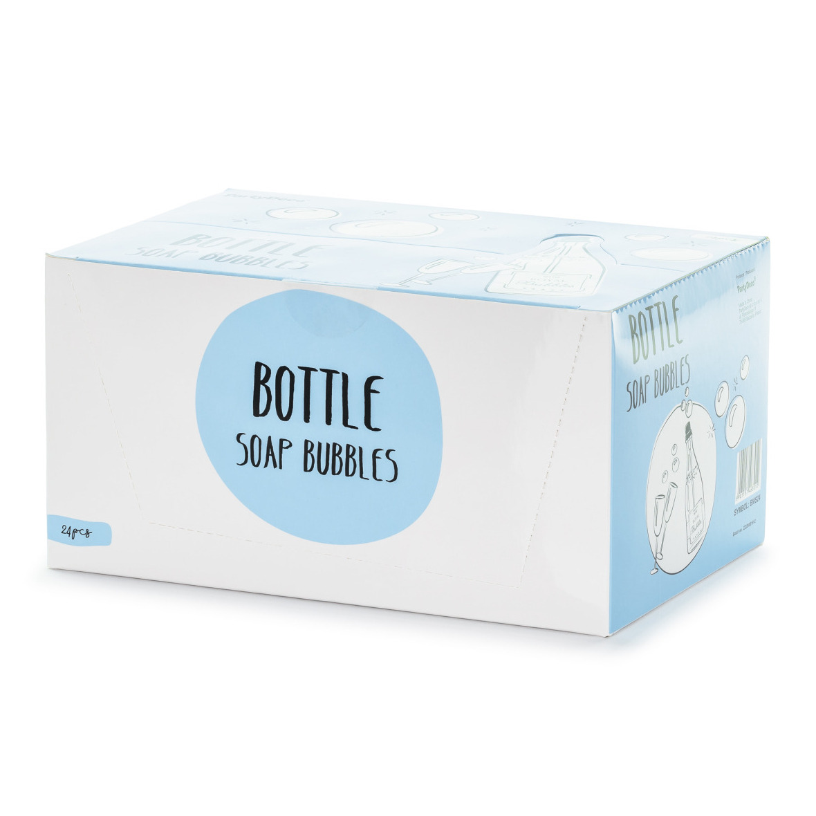 Bruiloft bellenblaas champagne flesjes 24x -