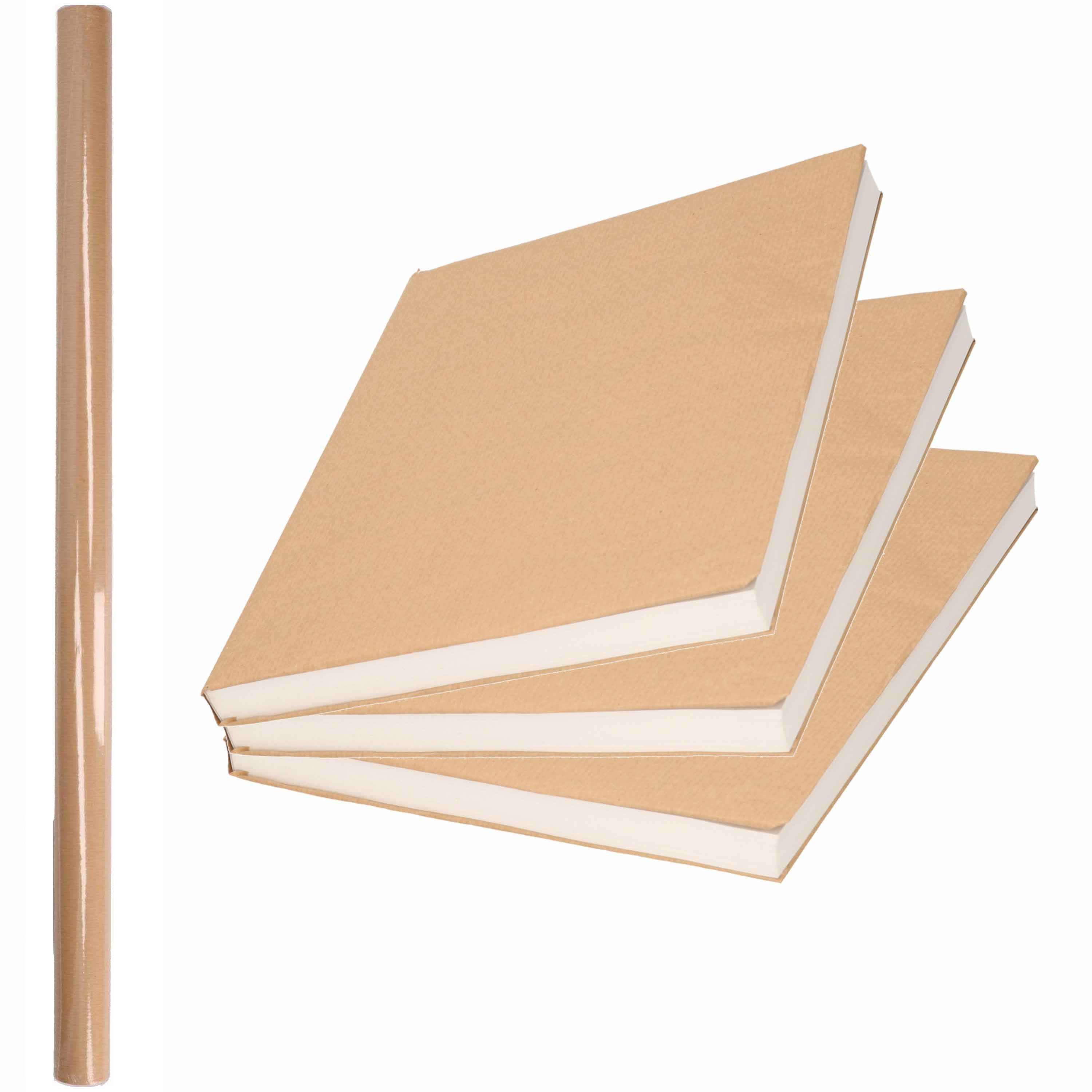 Duni rol Kaftpapier/verzendpapier rol - 500 x 70 cm - bruin - 80 grams kwaliteit -