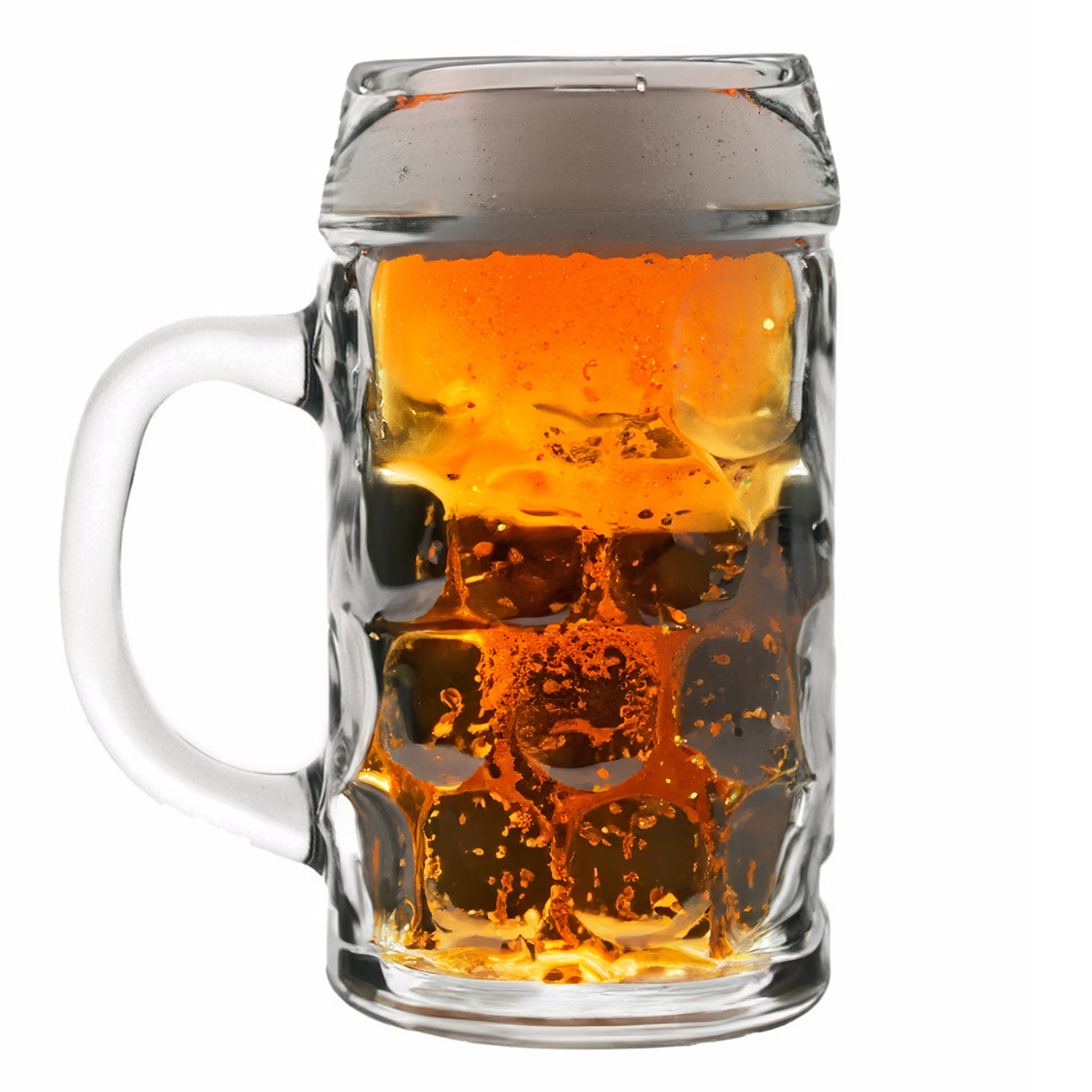 Oktoberfest Bierglazen/Bierpullen - glas - 1 liter - met handvat - het klassieke model -