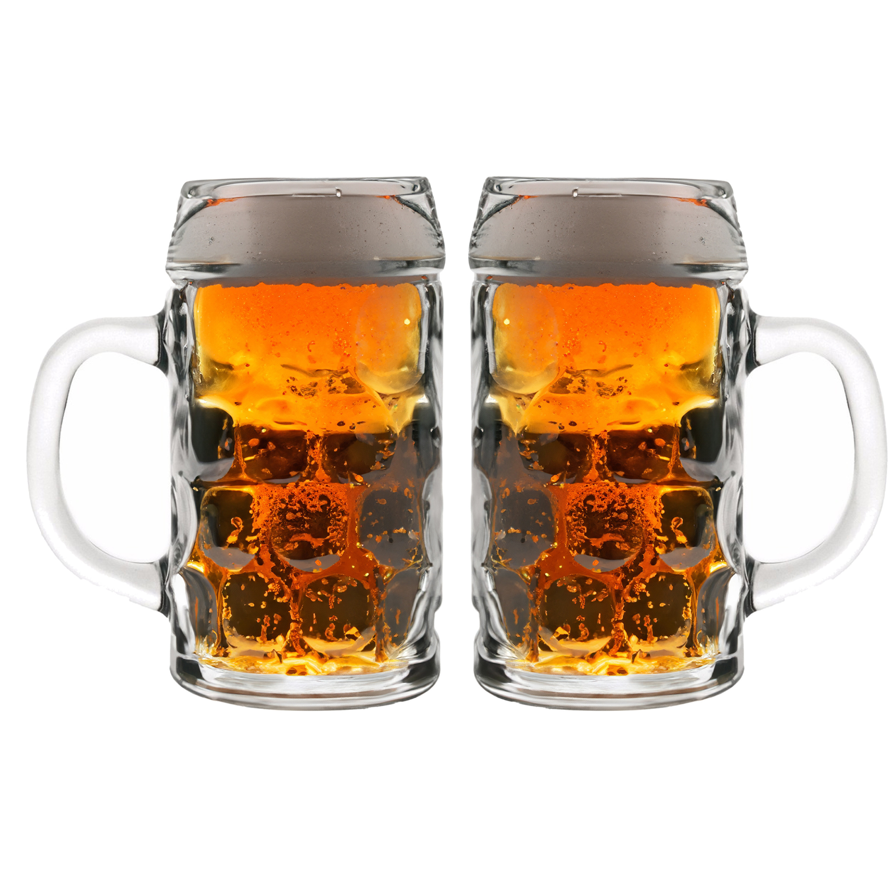 2x Bierpullen/Bierglazen 1 liter Oktoberfest glazen -