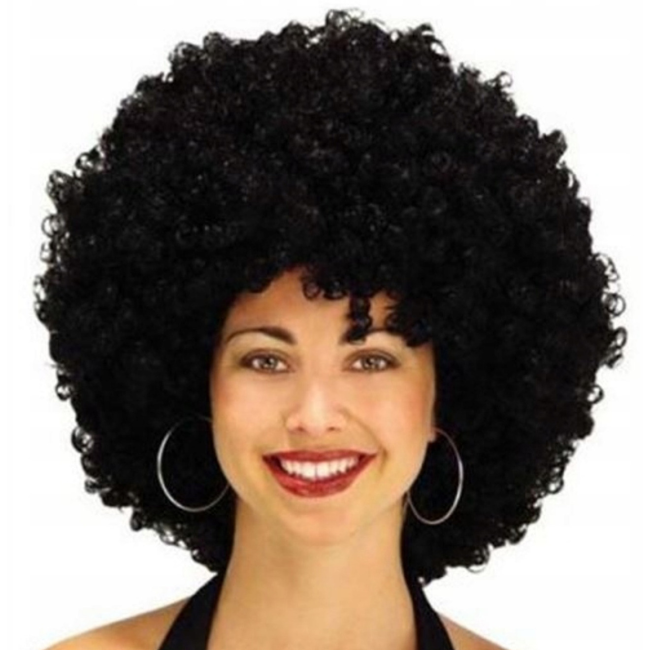 Afropruik verkleed pruik - zwart - krullen - volwassenen - seventies/disco thema -