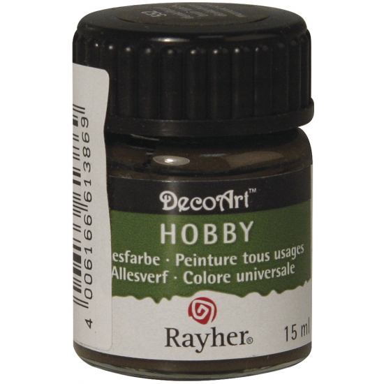Hobby acrylverf donkerbruin 15 ml -