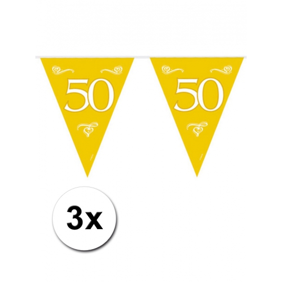 3x Jubileum vlaggenlijn 50 jaar -