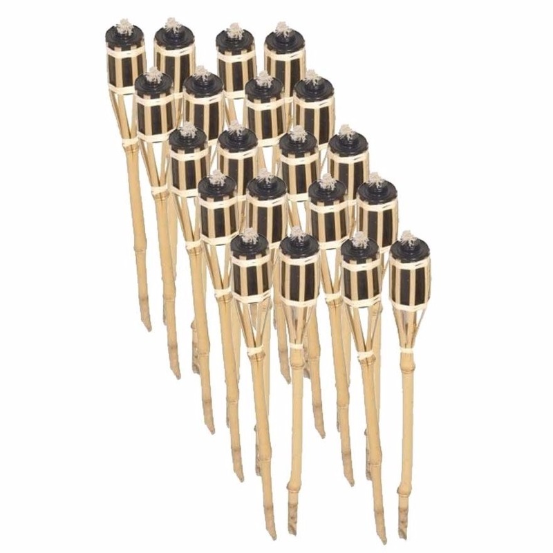 Bamboe tuinfakkels set 20 stuks 61 cm -