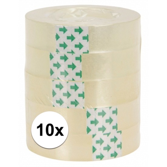 10 rolletjes plakband -